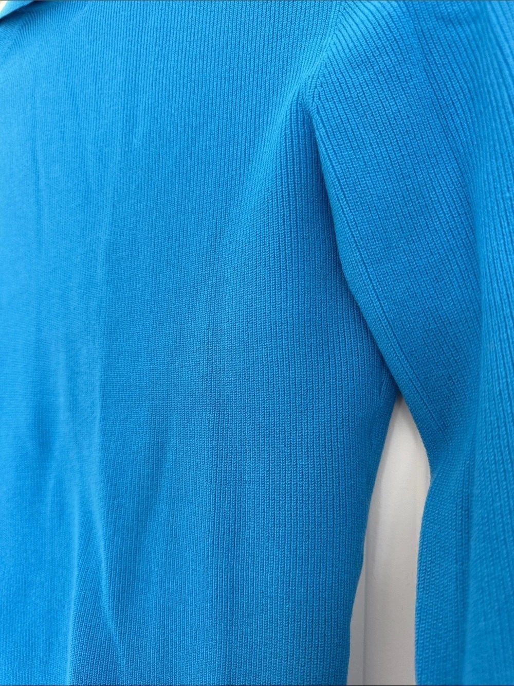 wifted Blue Ribbed Button-Front Cardigan Size Medium - Picture 4 of 4